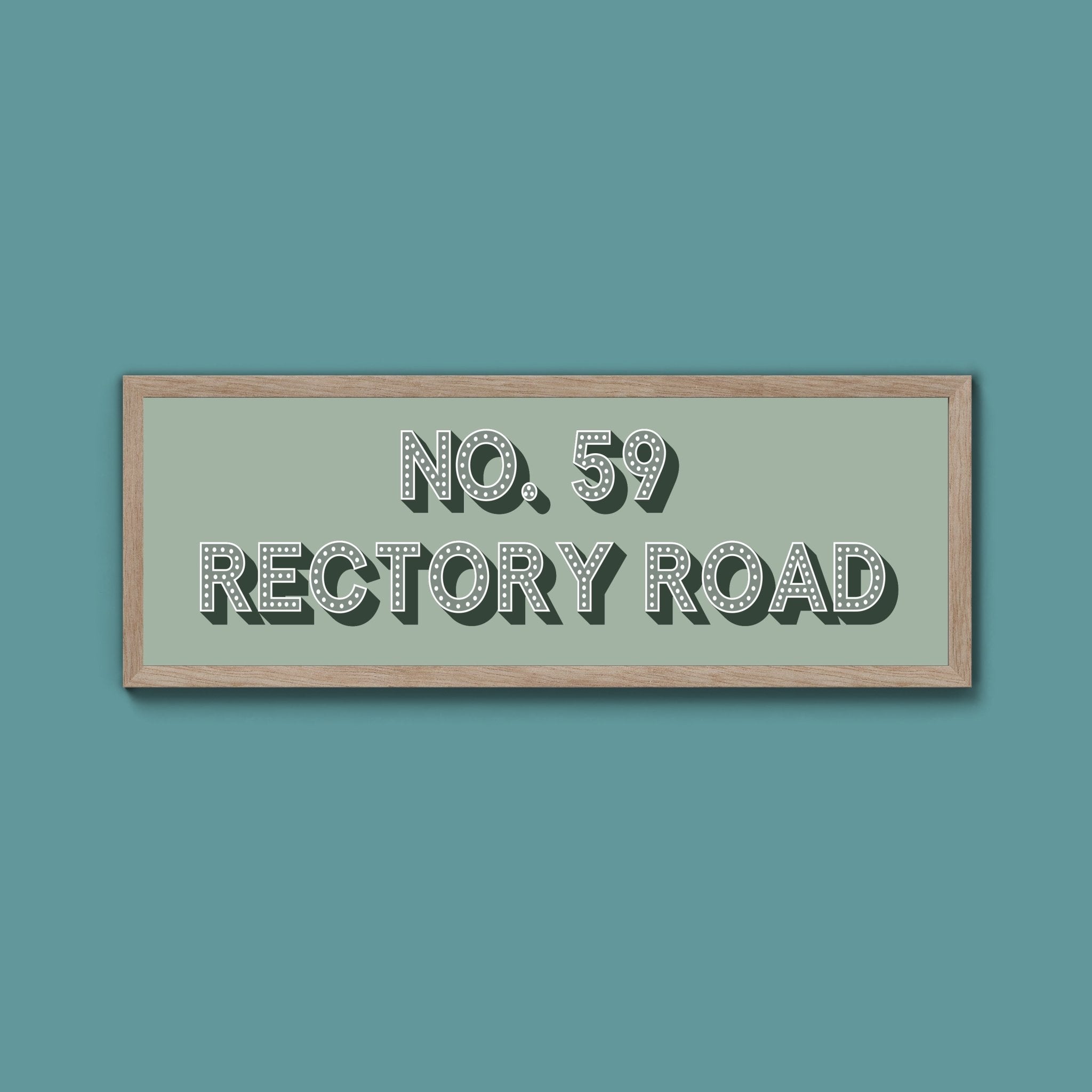 Personalized Street Name Framed Print (New Style) - Above The Door