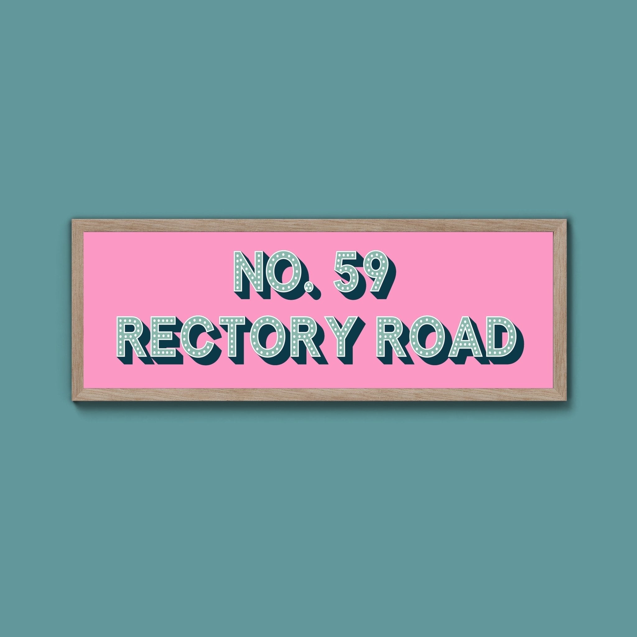 Personalized Street Name Framed Print (New Style) - Above The Door