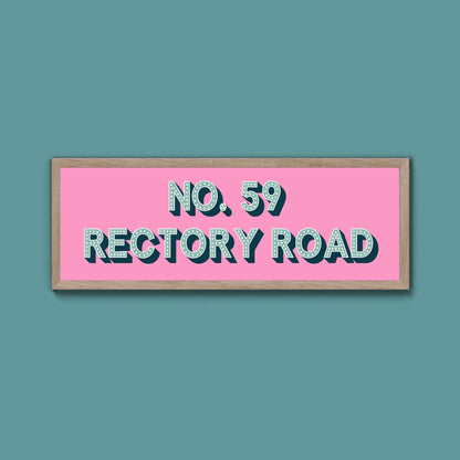 Personalized Street Name Framed Print (New Style) - Above The Door