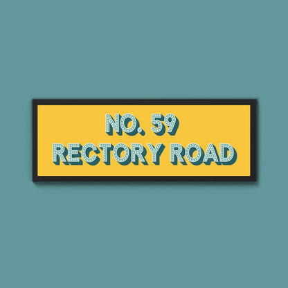 Personalized Street Name Framed Print (New Style) - Above The Door
