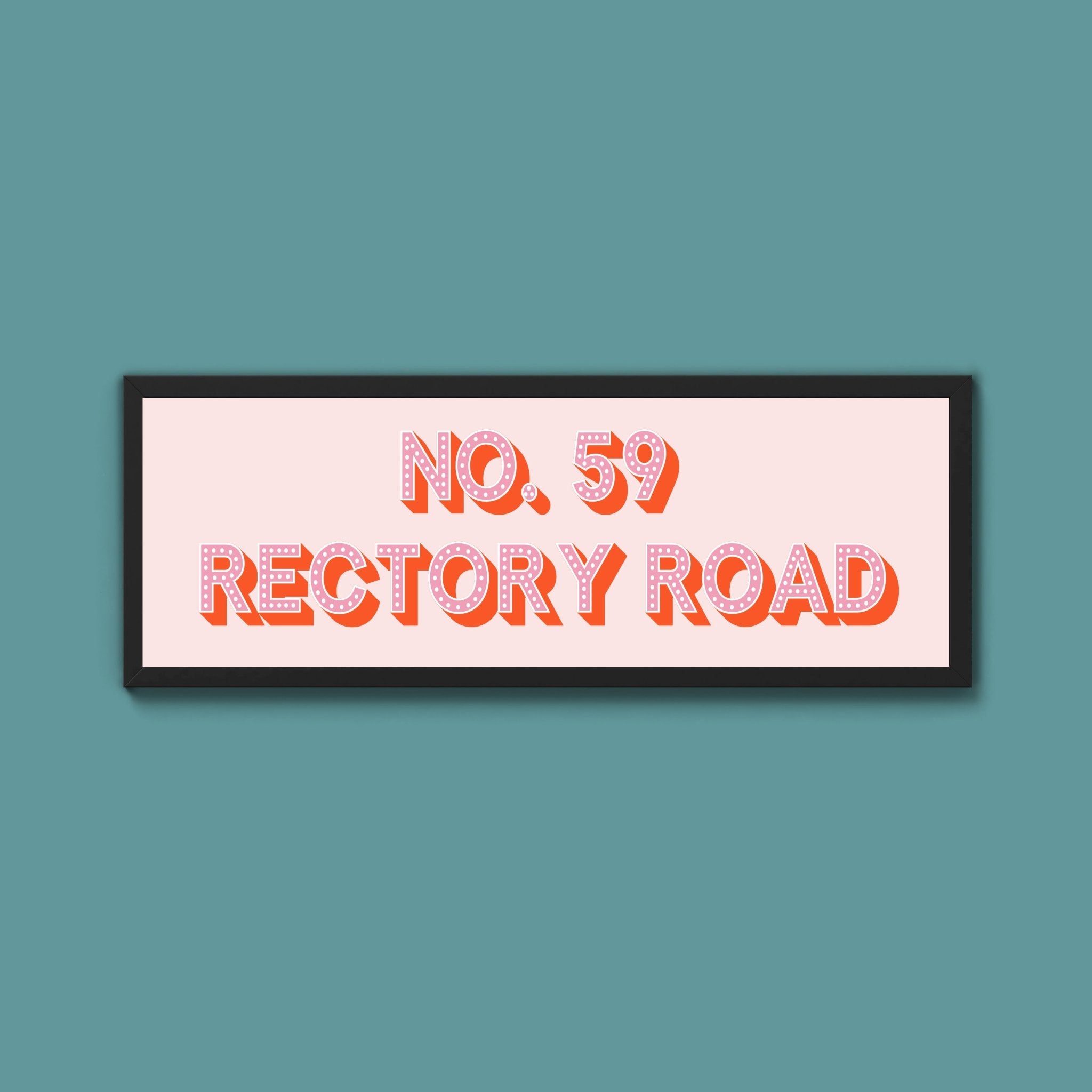 Personalized Street Name Framed Print (New Style) - Above The Door