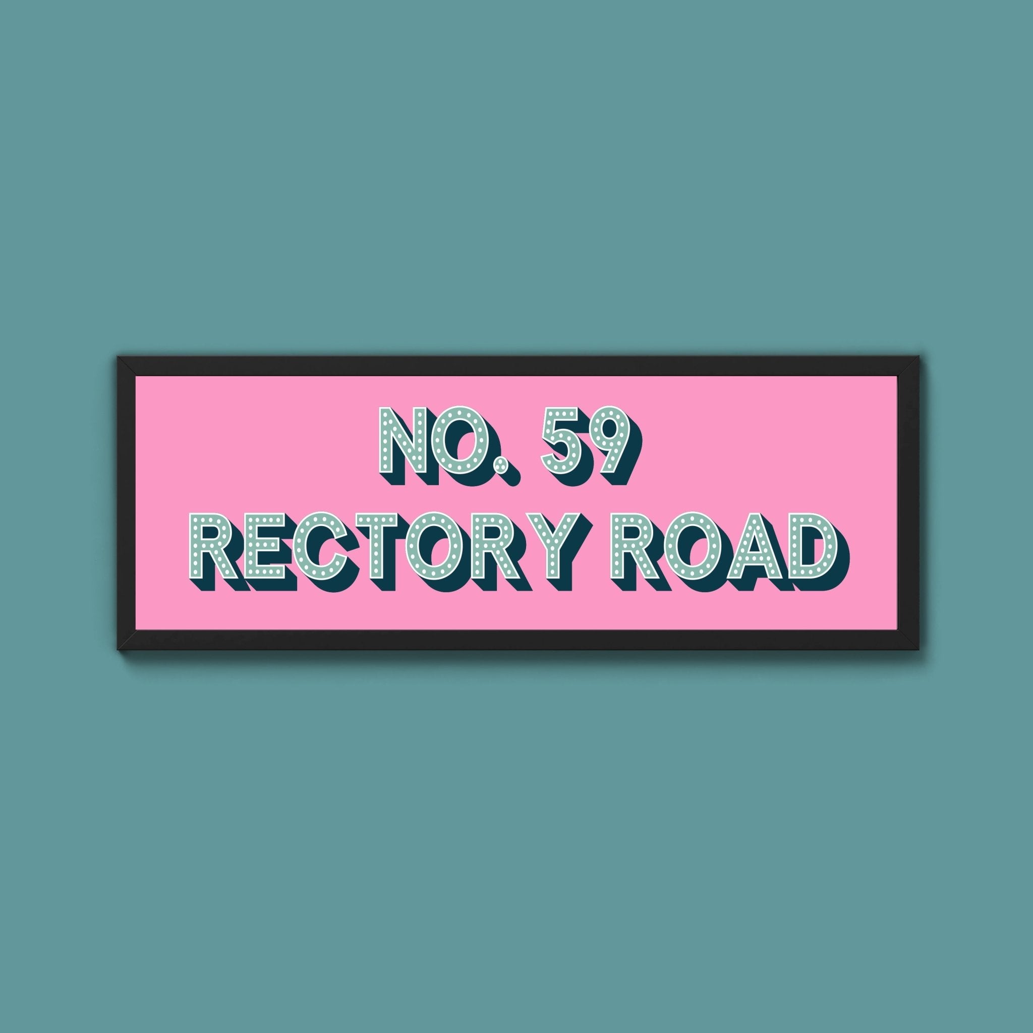 Personalized Street Name Framed Print (New Style) - Above The Door