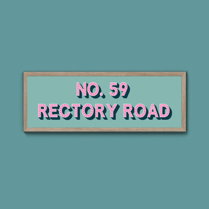 Personalized Street Name Framed Print (New Style) - Above The Door