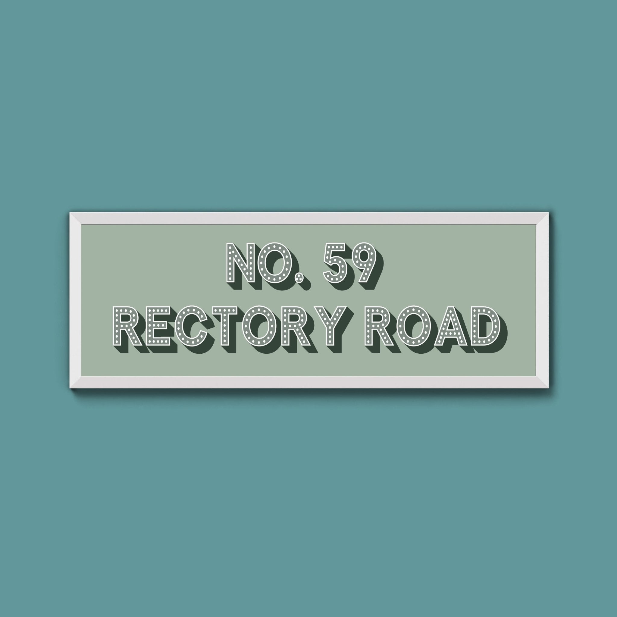 Personalized Street Name Framed Print (New Style) - Above The Door