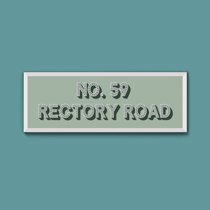 Personalized Street Name Framed Print (New Style) - Above The Door