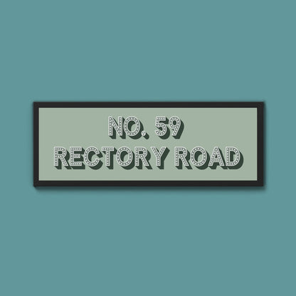 Personalized Street Name Framed Print (New Style) - Above The Door