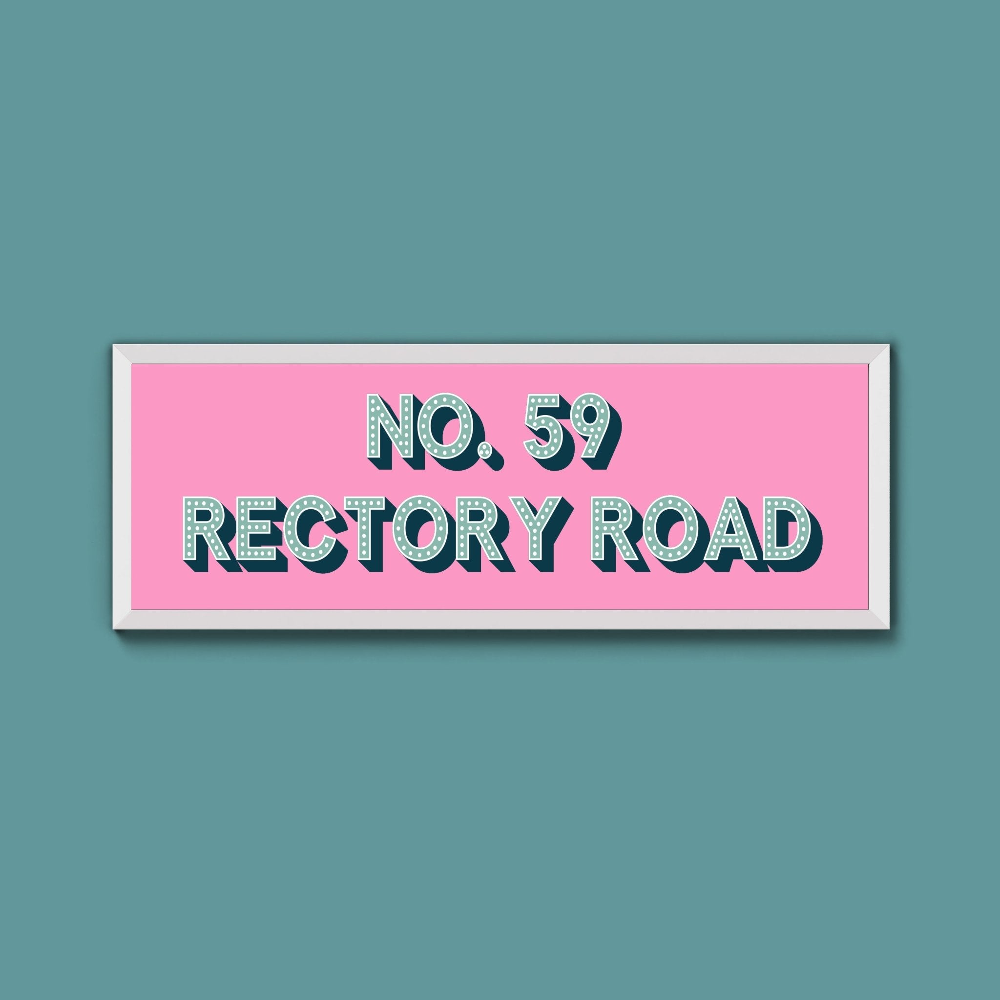 Personalized Street Name Framed Print (New Style) - Above The Door