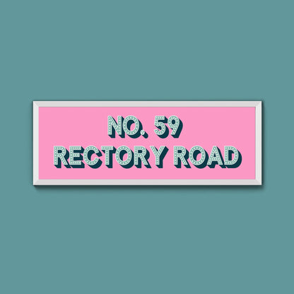 Personalized Street Name Framed Print (New Style) - Above The Door