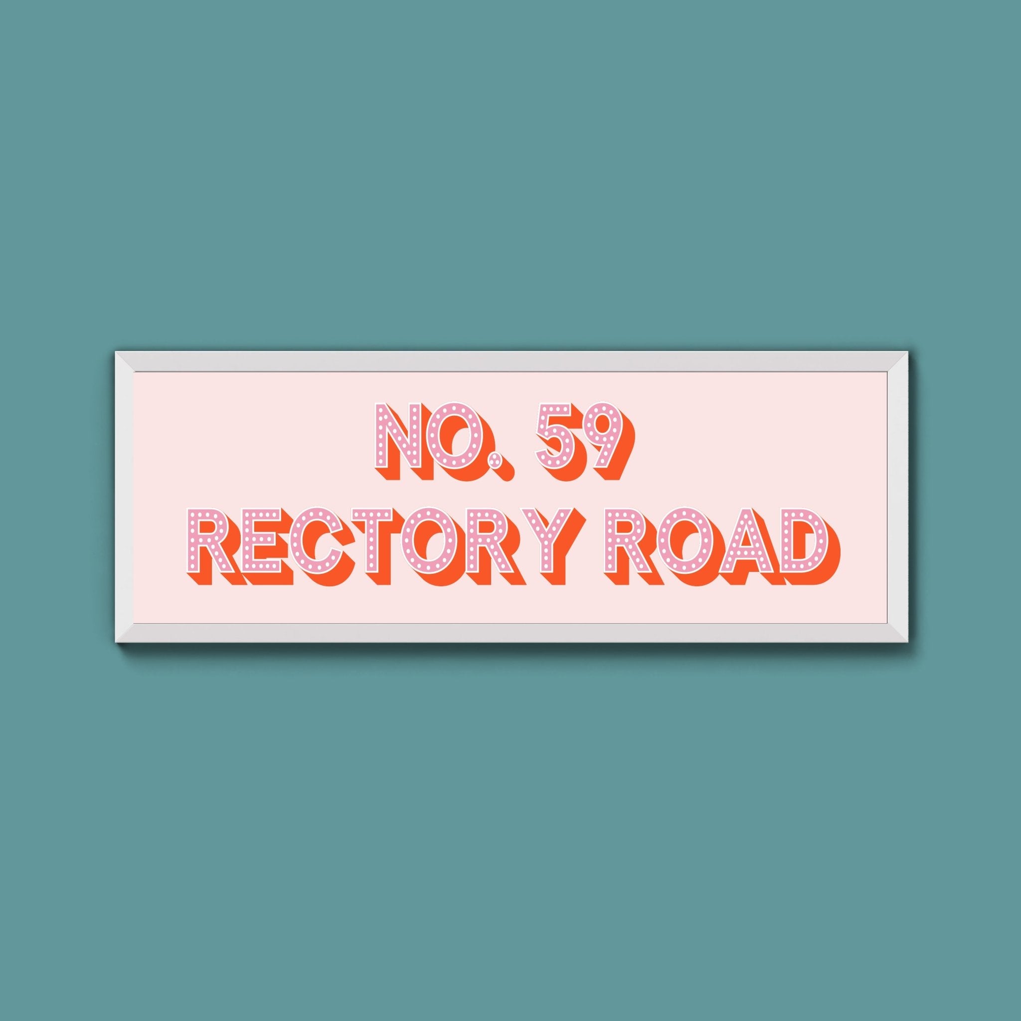 Personalized Street Name Framed Print (New Style) - Above The Door
