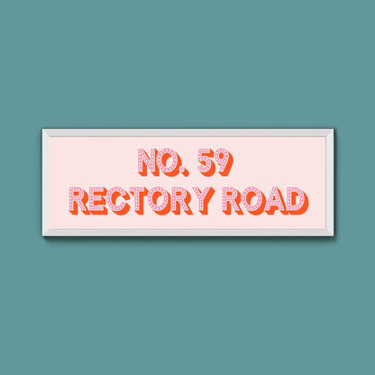 Personalized Street Name Framed Print (New Style) - Above The Door