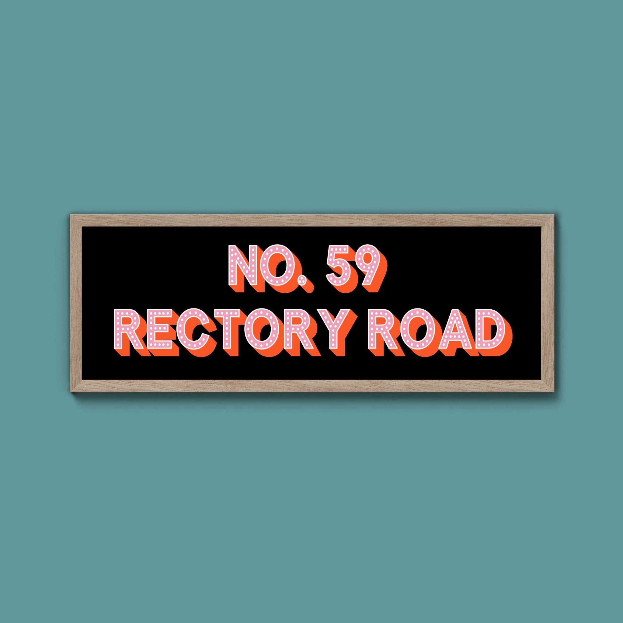 Personalized Street Name Framed Print (New Style) - Above The Door