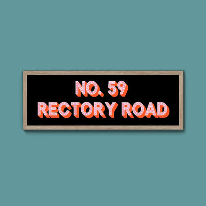 Personalized Street Name Framed Print (New Style) - Above The Door