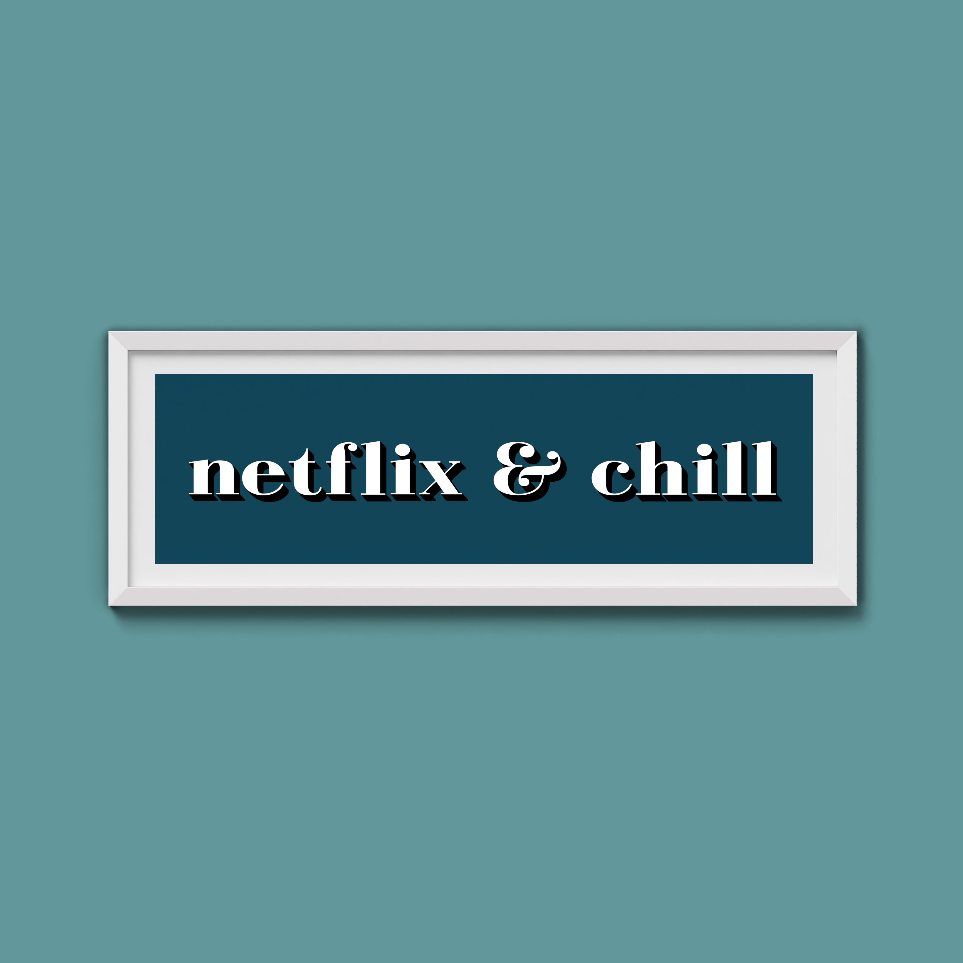 Netflix & Chill Framed Print