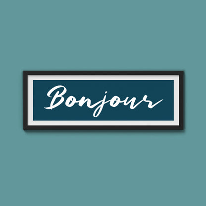Bonjour Framed Print