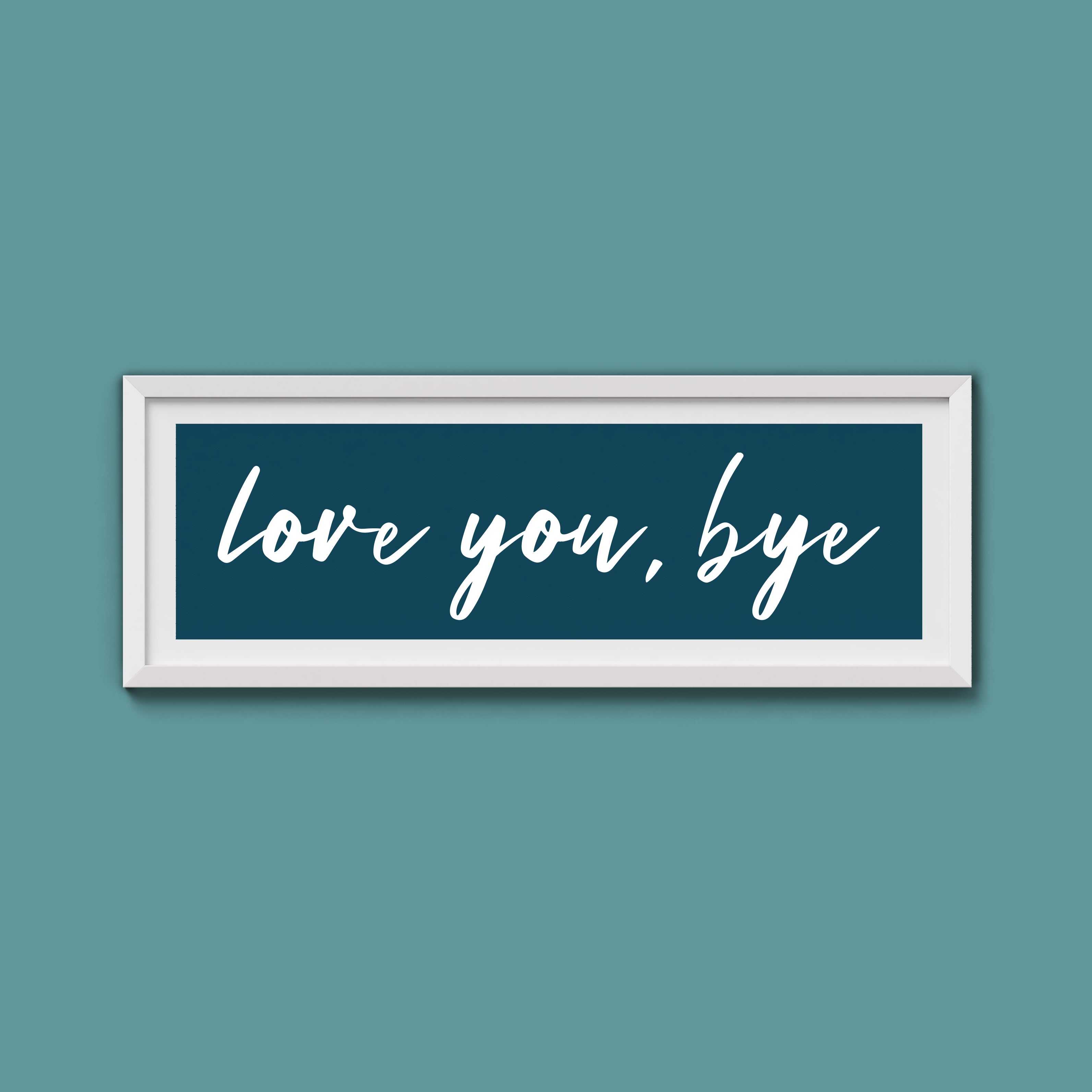 love you, bye Framed Print