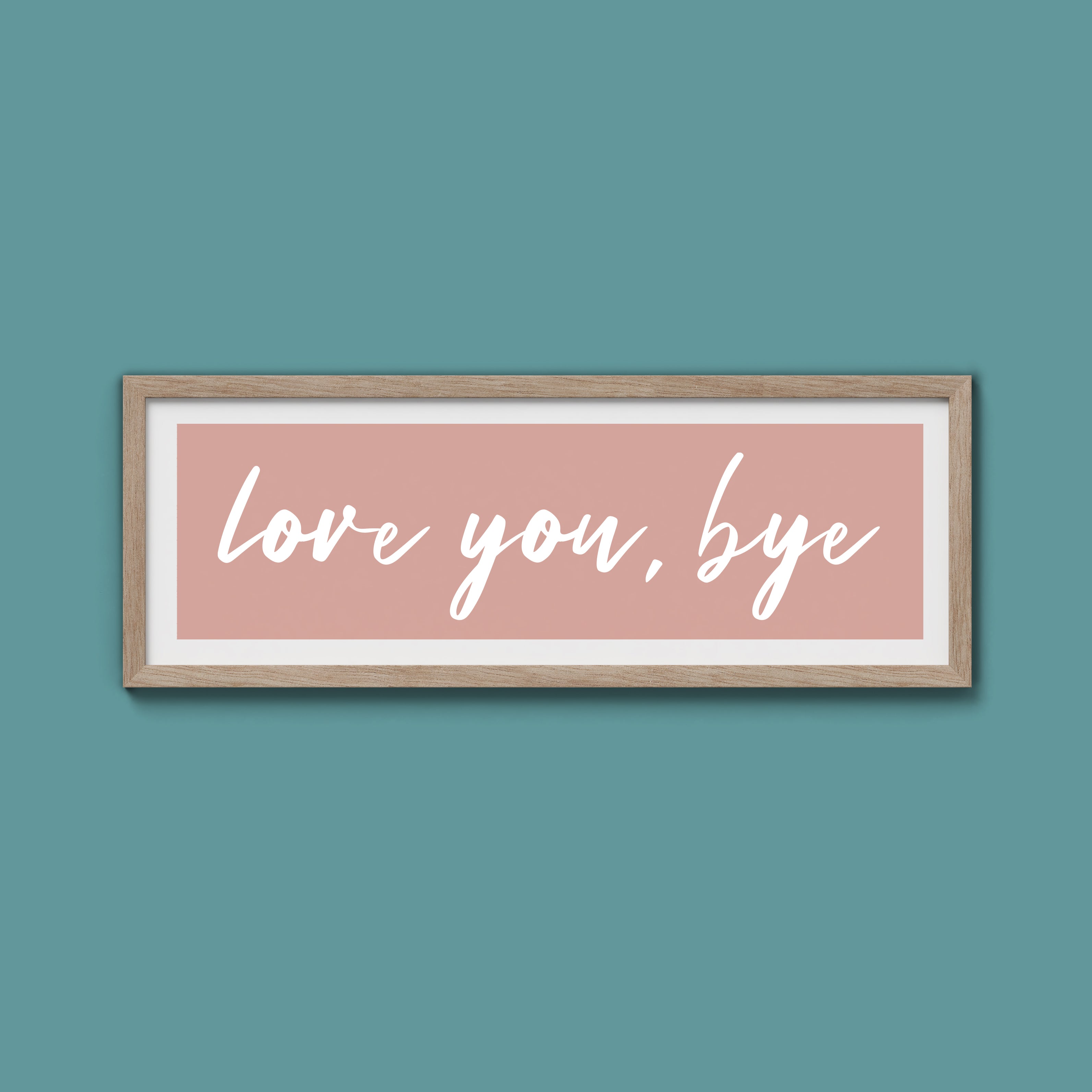 love you, bye Framed Print