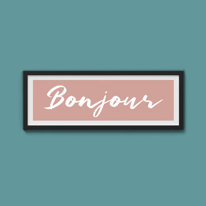 Bonjour Framed Print