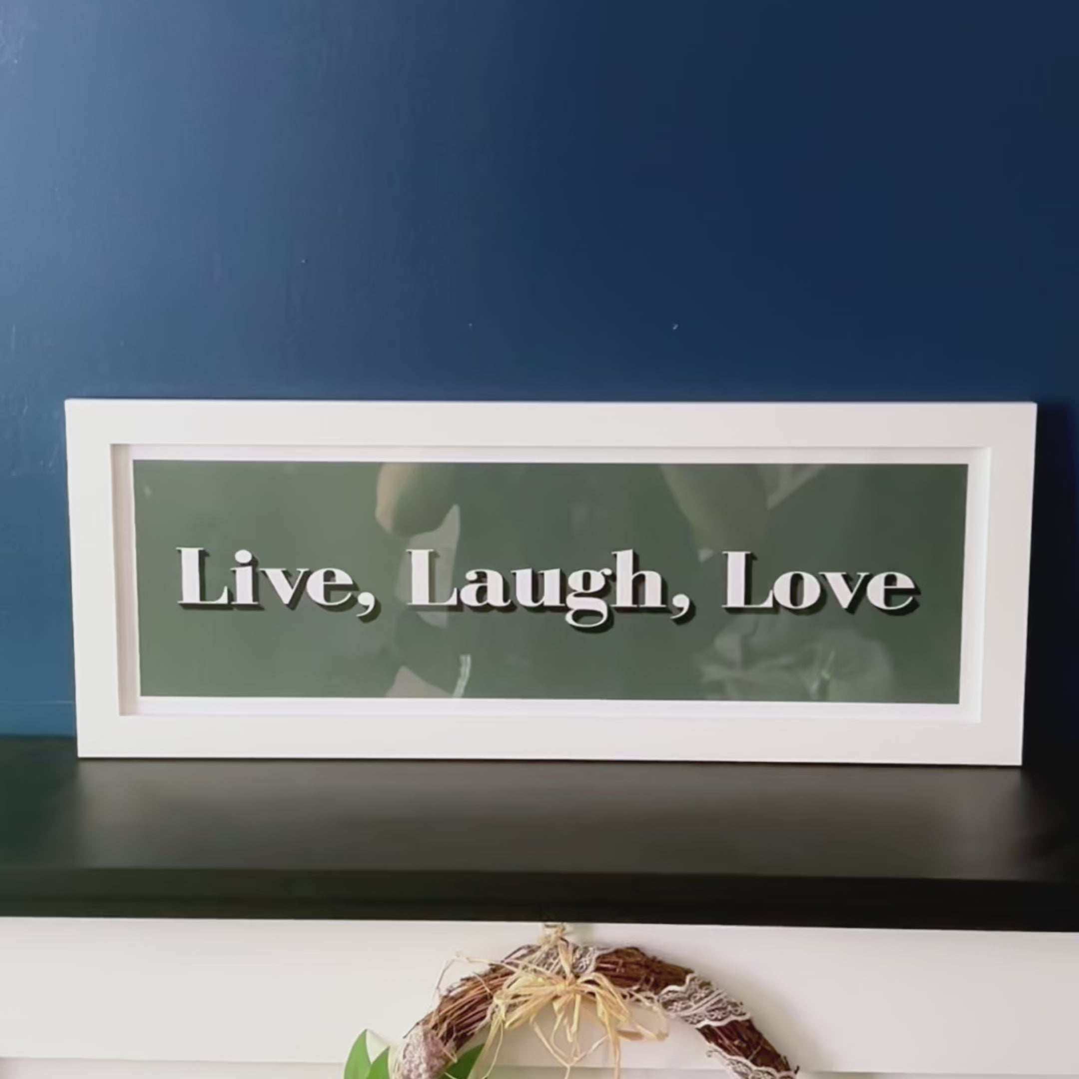 Load video: Live Laugh Love Framed Print