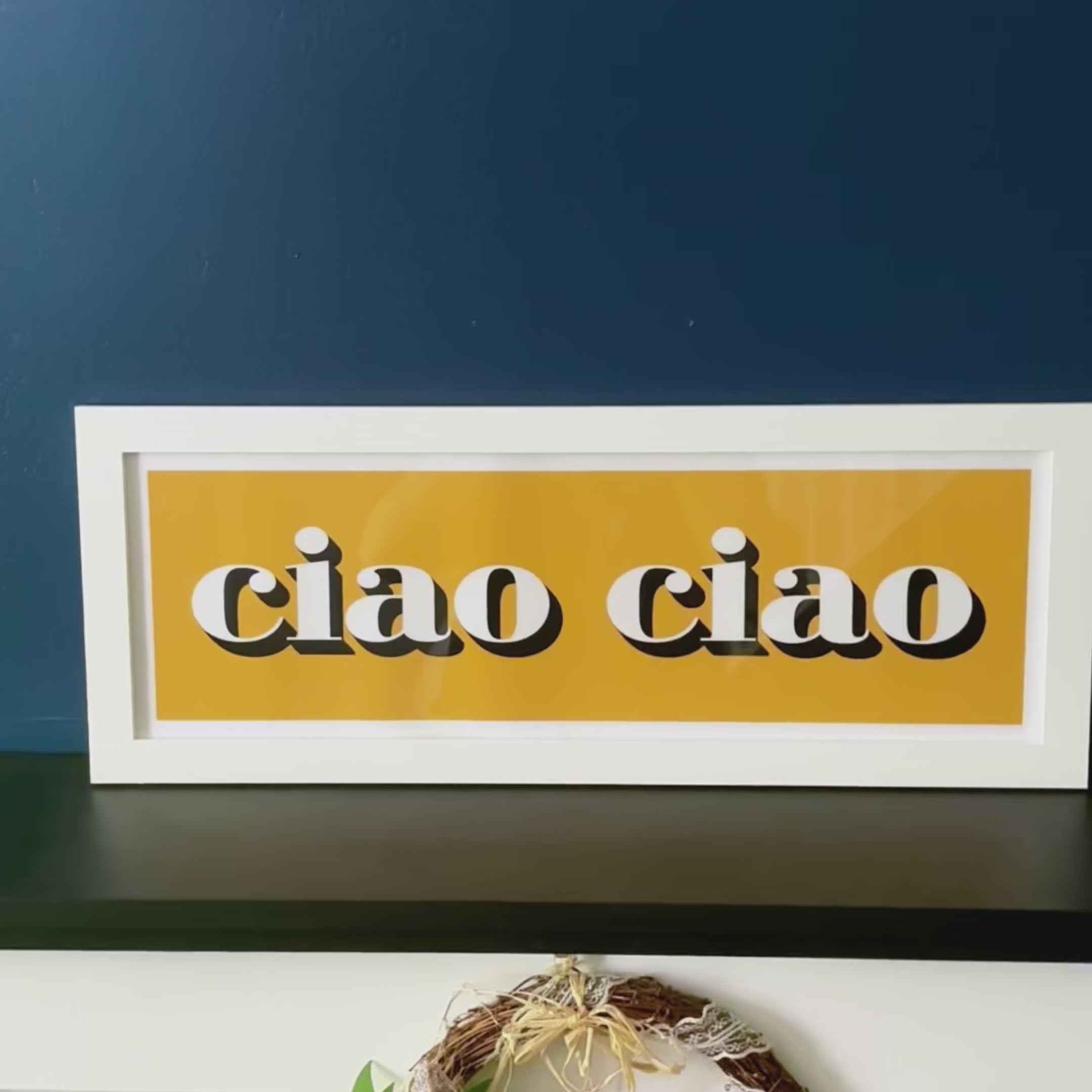 Load video: Ciao Ciao Framed Print
