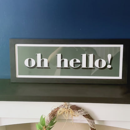 Oh Hello Framed Print