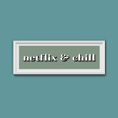 Netflix & Chill Framed Print