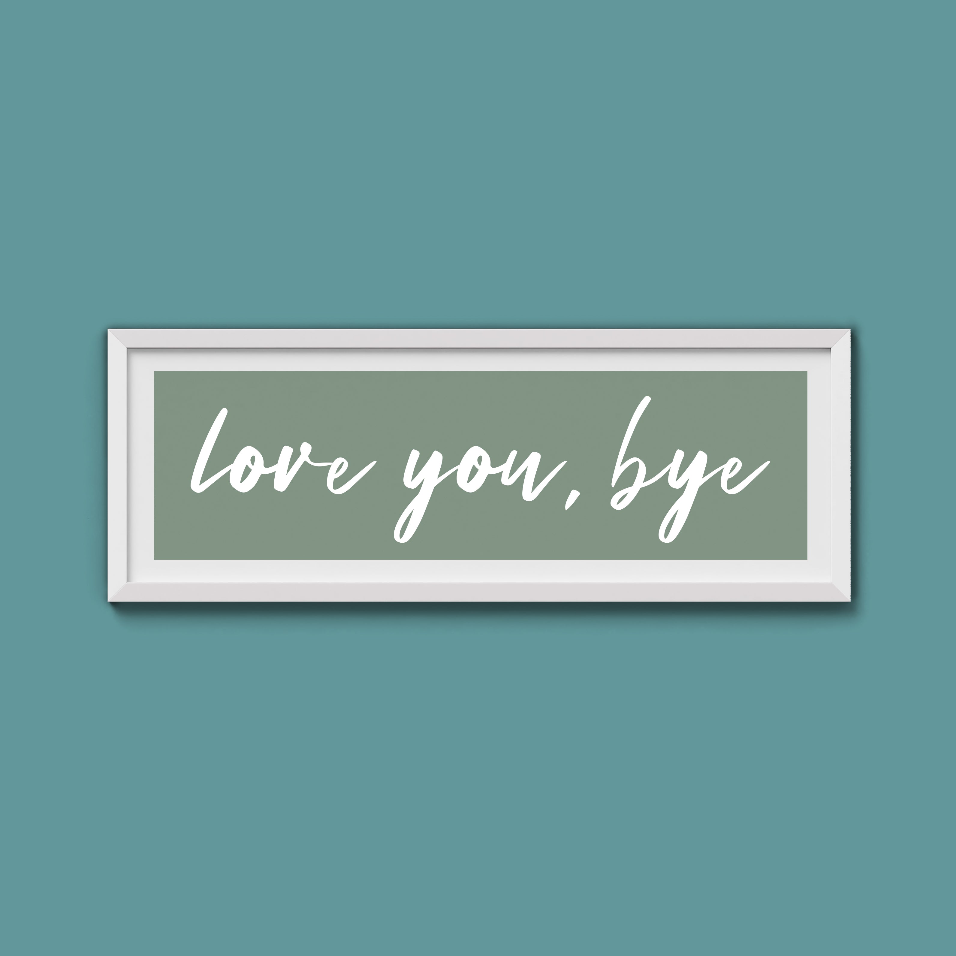 love you, bye Framed Print