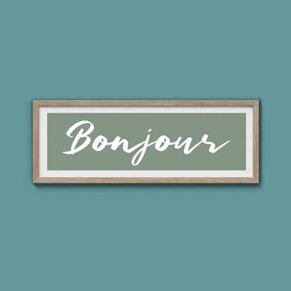 Bonjour Framed Print