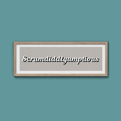 Scrumdiddlyumptious Framed Print - Above The Door
