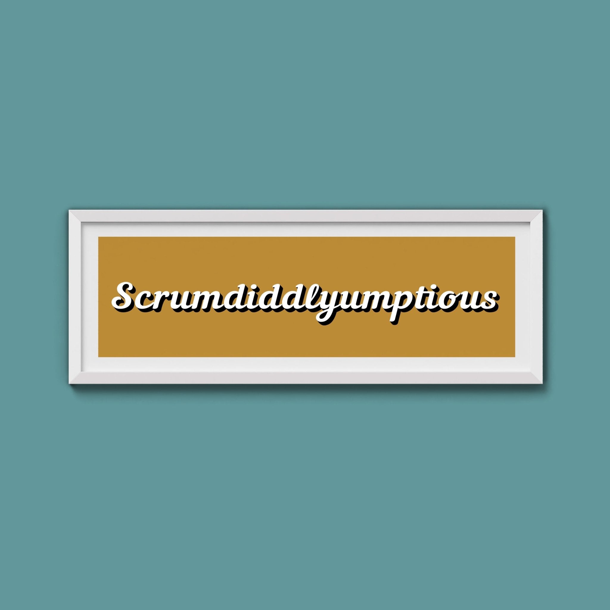 Scrumdiddlyumptious Framed Print - Above The Door