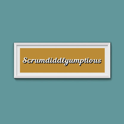 Scrumdiddlyumptious Framed Print - Above The Door