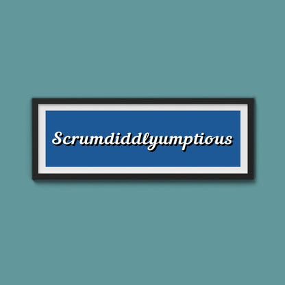 Scrumdiddlyumptious Framed Print - Above The Door