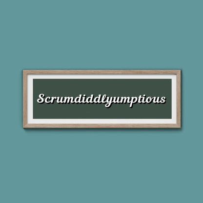 Scrumdiddlyumptious Framed Print - Above The Door