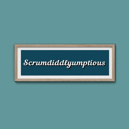 Scrumdiddlyumptious Framed Print - Above The Door