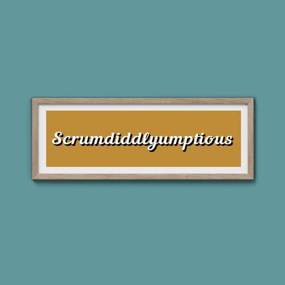 Scrumdiddlyumptious Framed Print - Above The Door