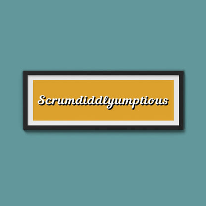 Scrumdiddlyumptious Framed Print - Above The Door