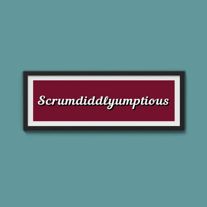 Scrumdiddlyumptious Framed Print - Above The Door