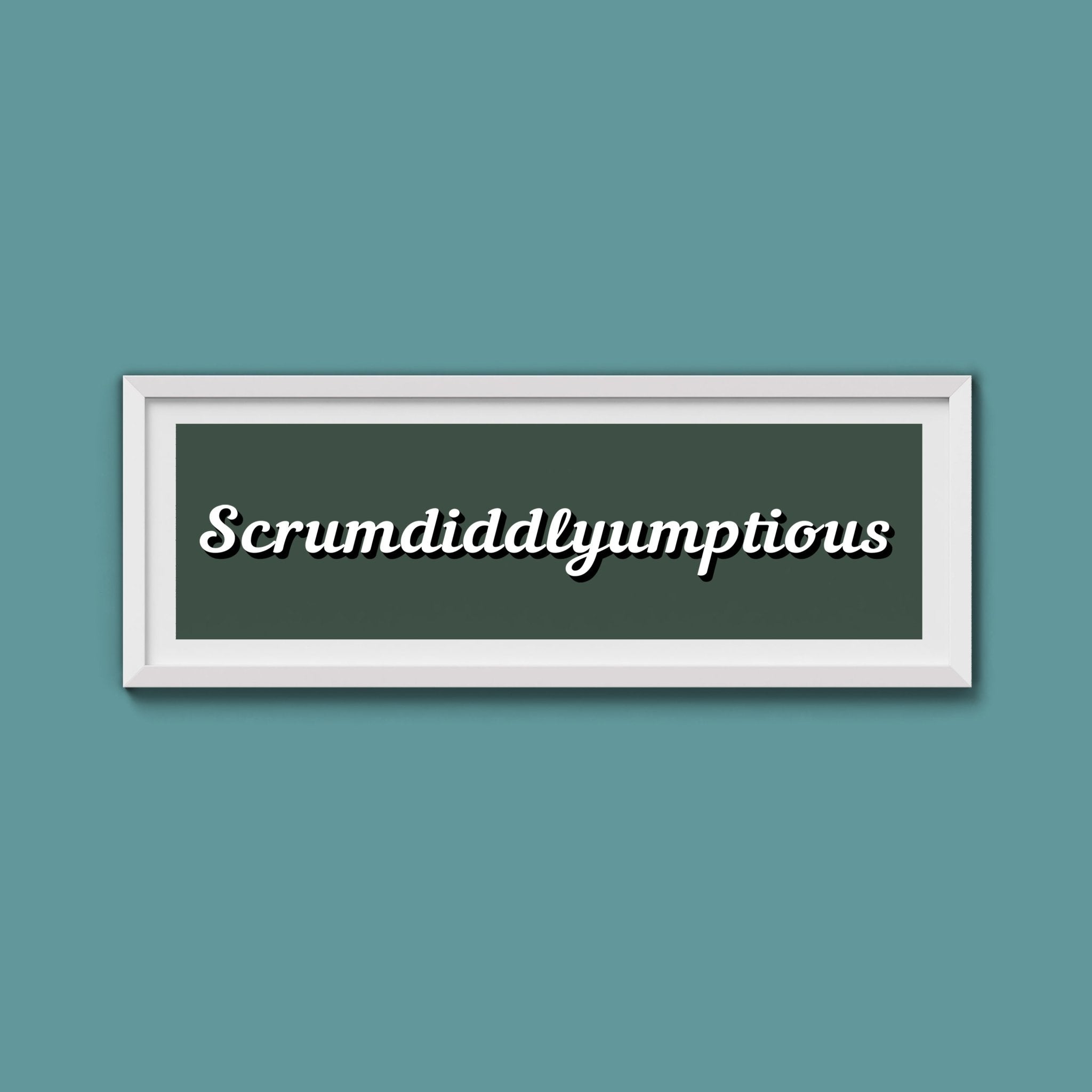 Scrumdiddlyumptious Framed Print - Above The Door