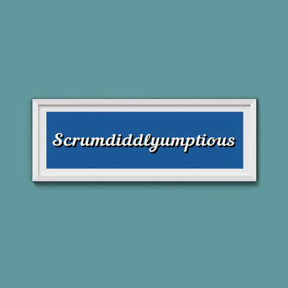 Scrumdiddlyumptious Framed Print - Above The Door