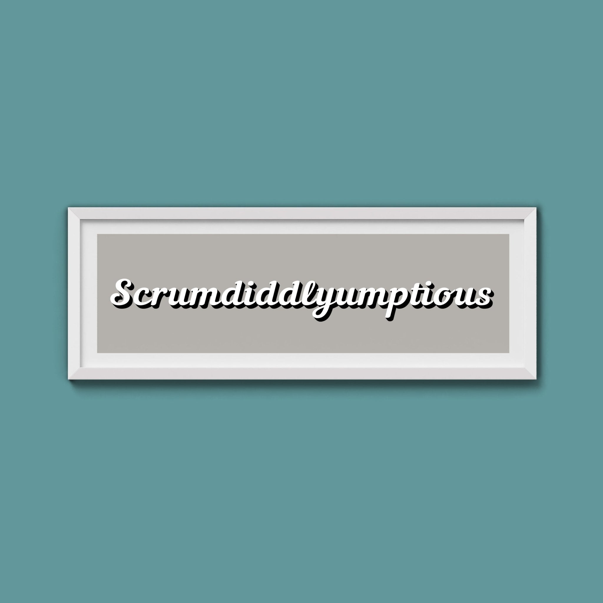 Scrumdiddlyumptious Framed Print - Above The Door