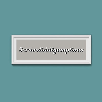 Scrumdiddlyumptious Framed Print - Above The Door