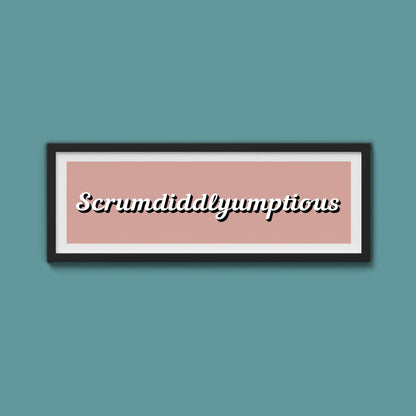 Scrumdiddlyumptious Framed Print - Above The Door