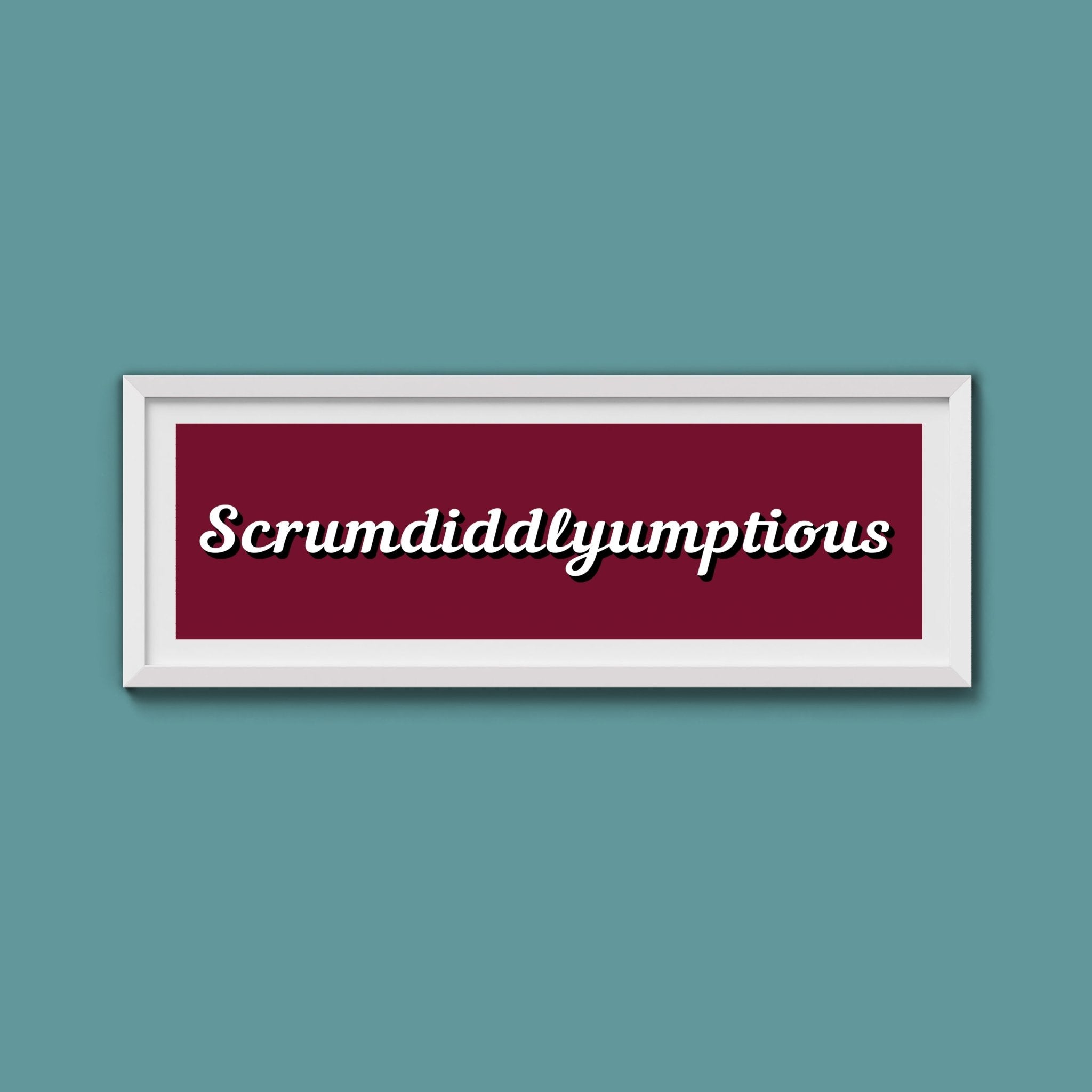 Scrumdiddlyumptious Framed Print - Above The Door