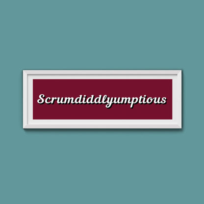 Scrumdiddlyumptious Framed Print - Above The Door