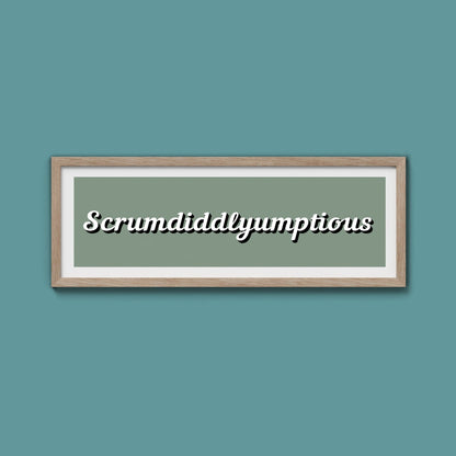 Scrumdiddlyumptious Framed Print - Above The Door
