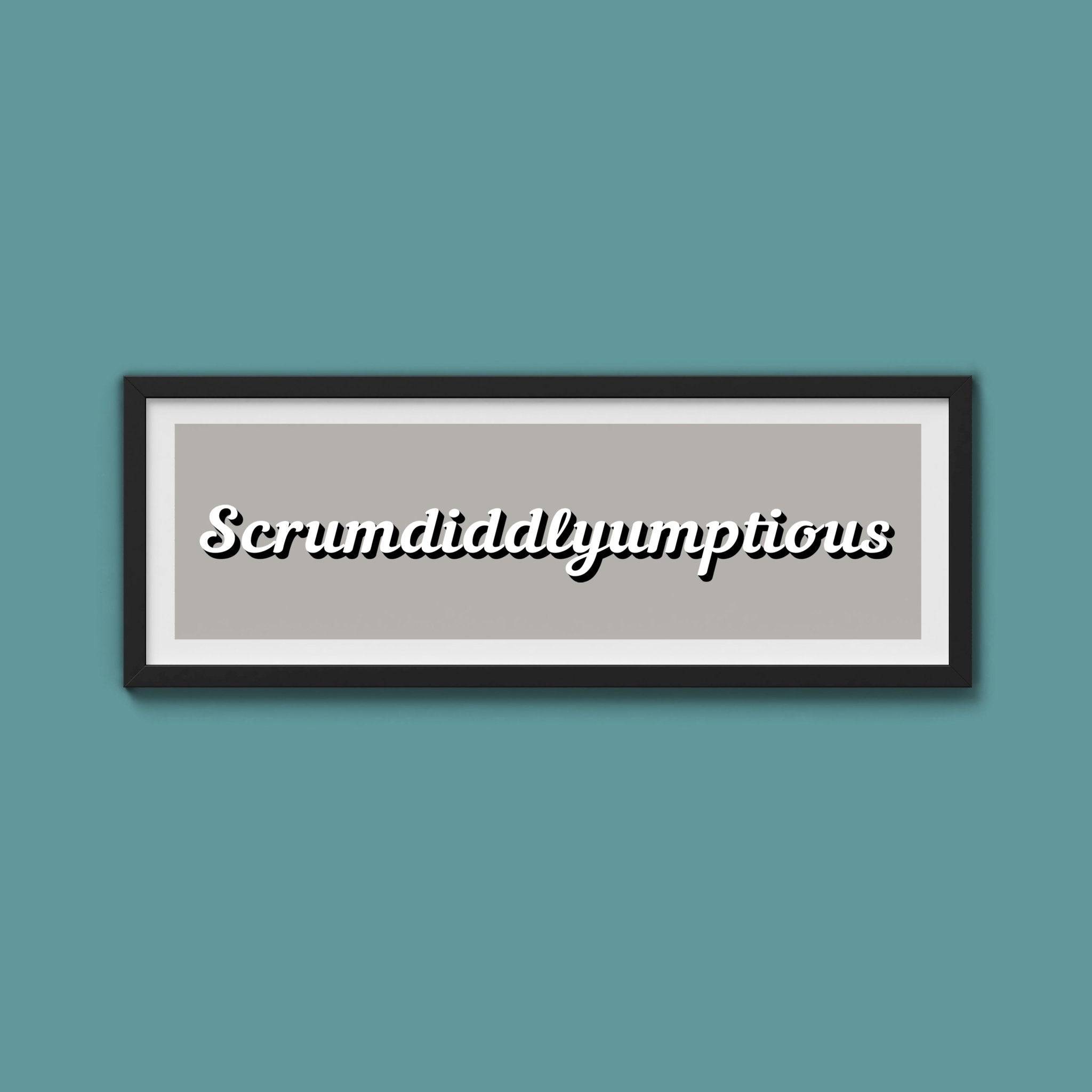 Scrumdiddlyumptious Framed Print - Above The Door