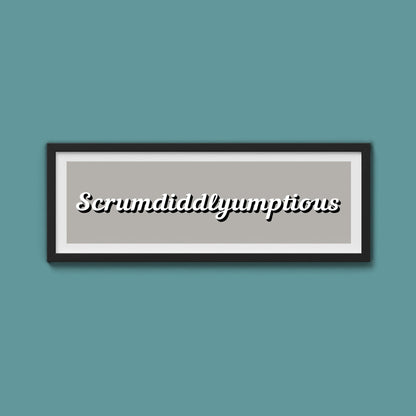 Scrumdiddlyumptious Framed Print - Above The Door