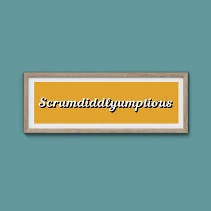 Scrumdiddlyumptious Framed Print - Above The Door