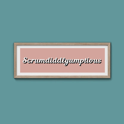 Scrumdiddlyumptious Framed Print - Above The Door