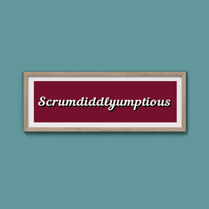 Scrumdiddlyumptious Framed Print - Above The Door