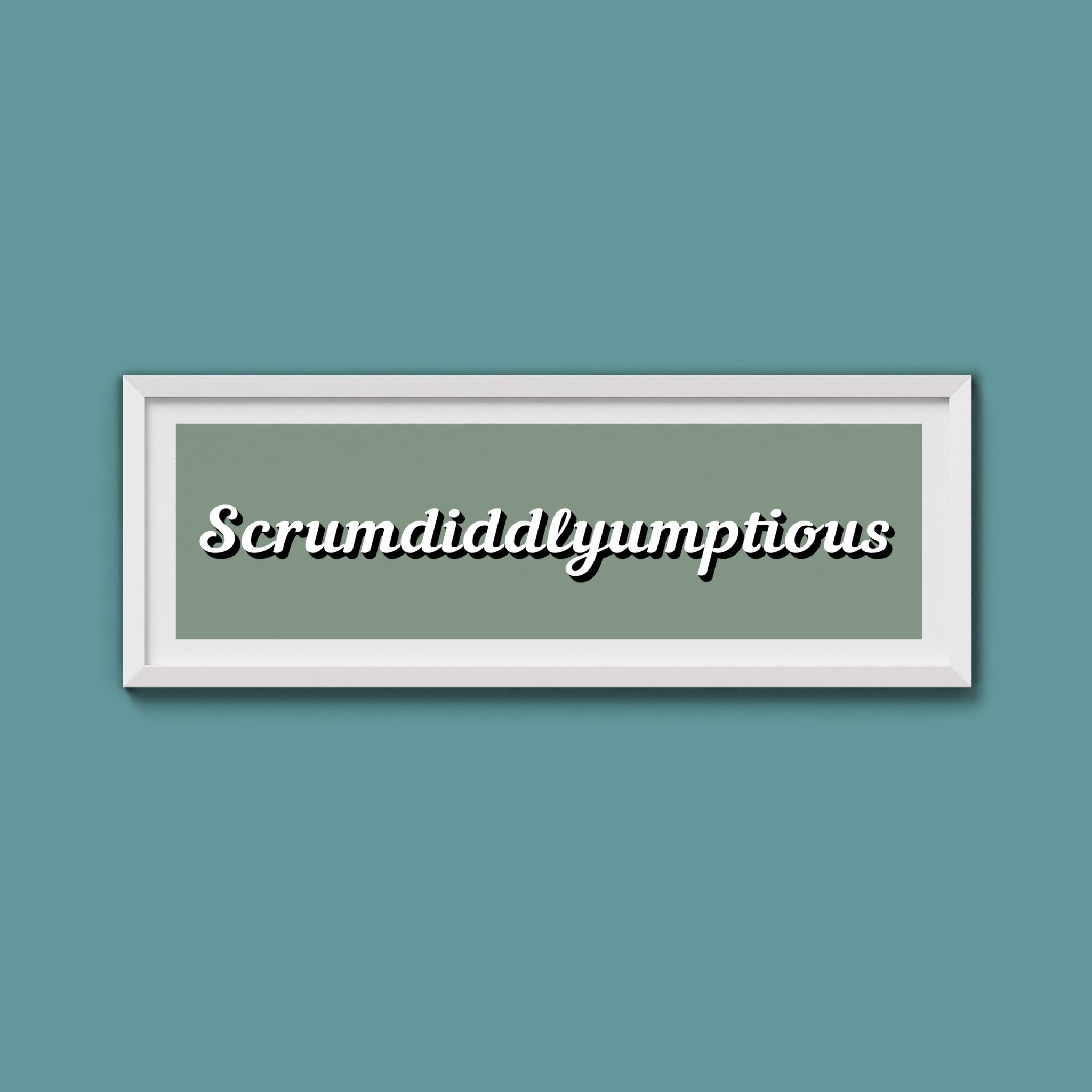 Scrumdiddlyumptious Framed Print - Above The Door
